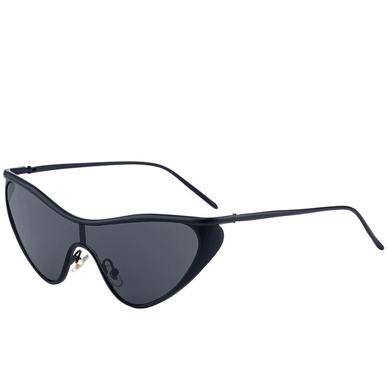2025 Nieuwe Trendy Y2K Cat Eye Metalen dameszonnebril Luxe merkontwerper Punk zonnebril Heren Outdoor Travel Shades Dames UV400
